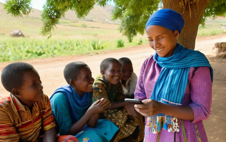 레소토의 비즈니스 스타트업 환경 - **"High-Altitude Hydroponics in the Maloti Mountains"**: A vibrant, wide-angle shot featuring a youn...